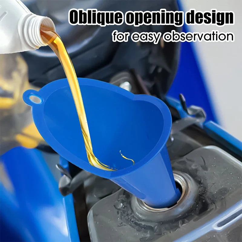 Long-Stem Automotive Fluid Funnel – Multiple Colors