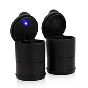 Car Ashtray LED Alloy Ash Tray Plastic Cup Portable Smokeless Auto Ashtray Flame Retardant Cigarette