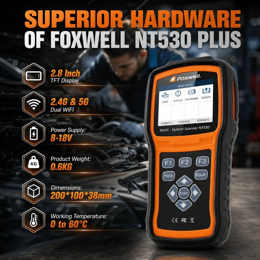 FOXWELL NT530 Plus Bidirectional OBD2 Diagnostic Scanner