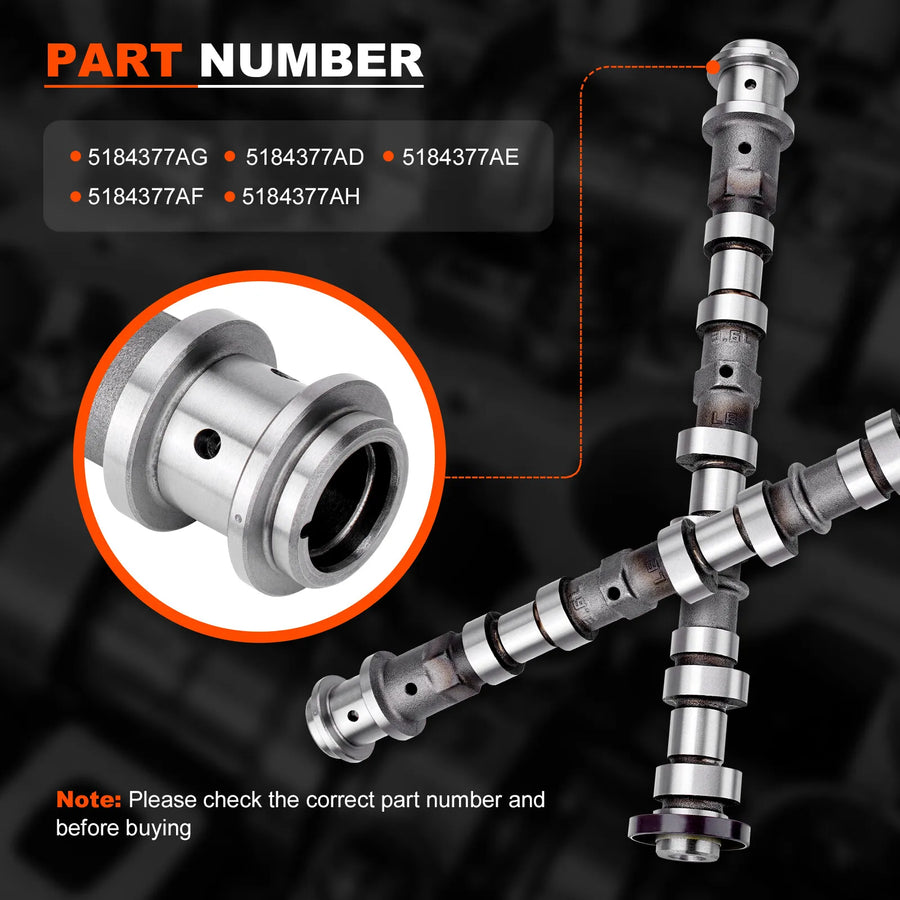 2011-2020 Jeep Dodge Chrysler 3.6L Left Side Exhaust Cam Camshaft Part 5184377AG