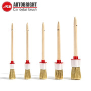 5-Piece Wooden Handle Boar Bristle Detailing Brush Set