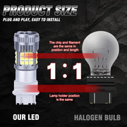2-Piece 3157 LED Brake Light Bulb – White, CANBUS