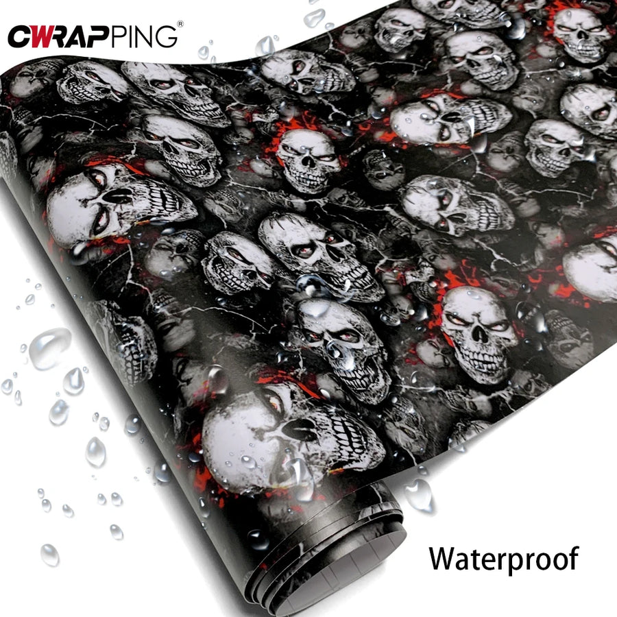Skull Graphic Automotive & Motorcycle Vinyl Wrap