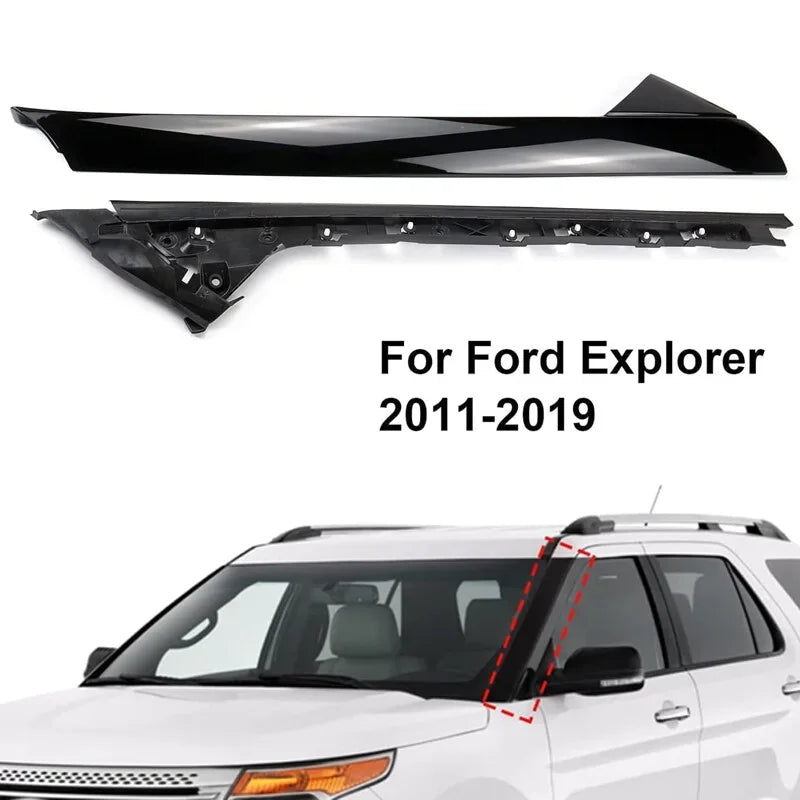 BB5Z-7803137-AB BB5Z-7803137-BA 2-Piece Left Side Windshield A-Pillar Molding Trim for 2011-2019 Ford