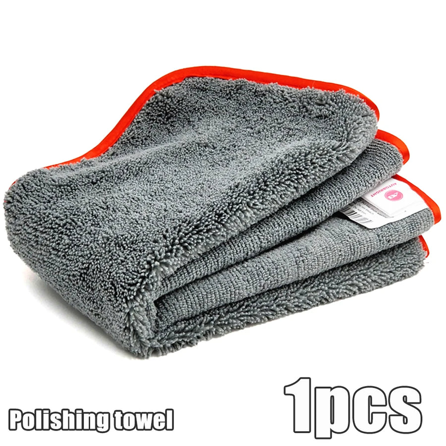Grey Microfiber Wax-Buffing Towel, 40 x 40 cm