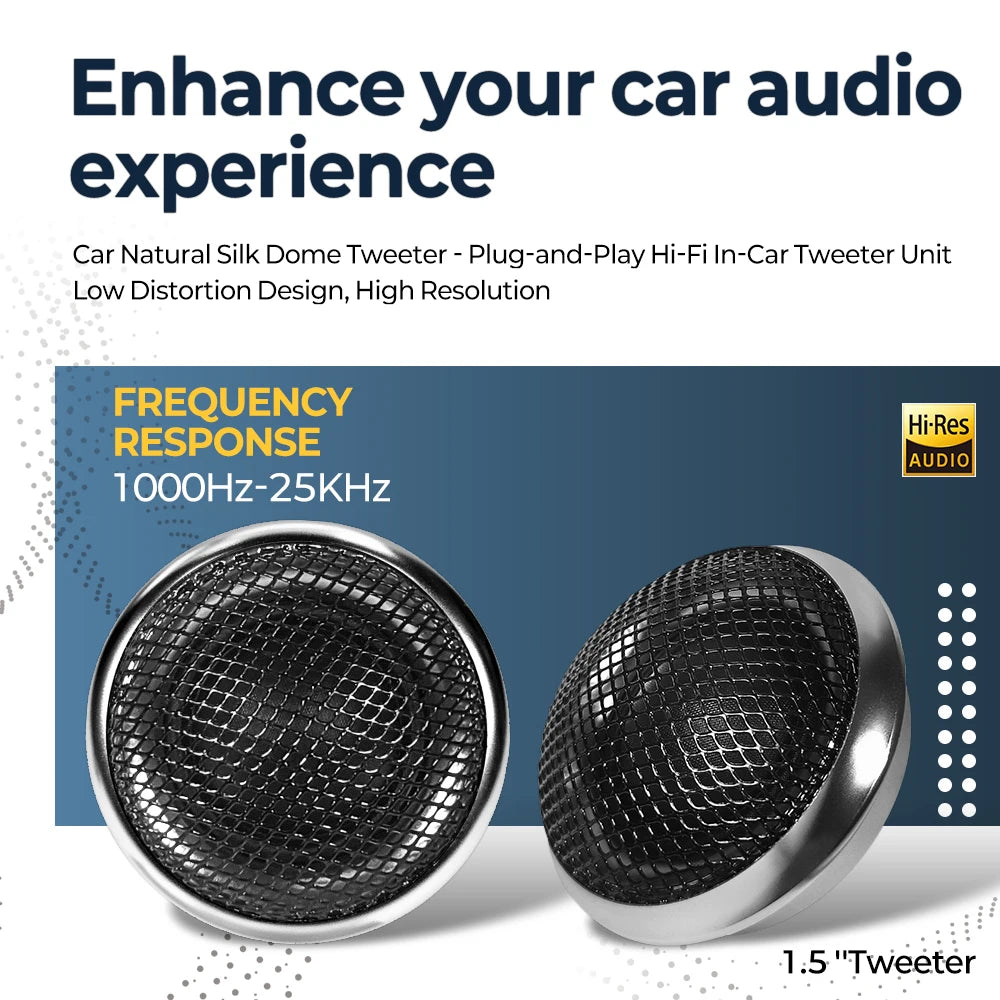 1.5-Inch Silk Dome Car Audio Tweeters