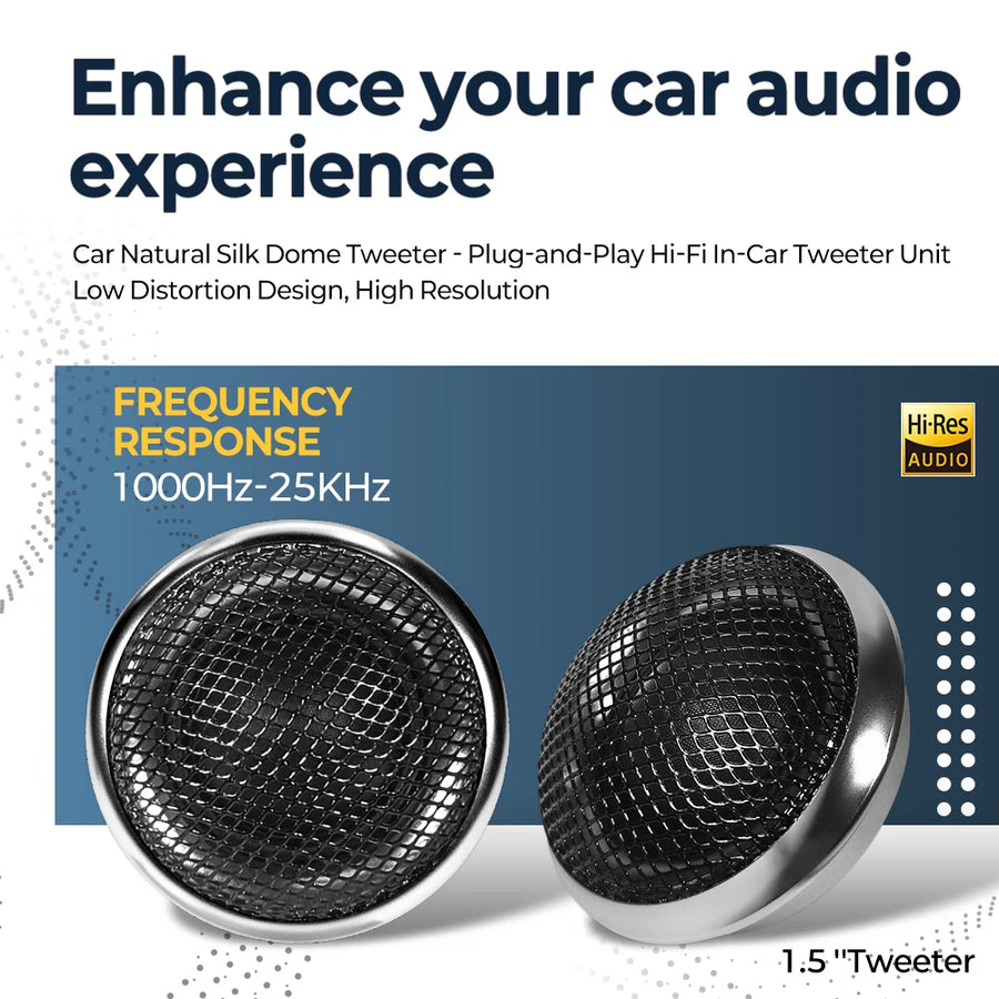 1.5-Inch Silk Dome Car Audio Tweeters