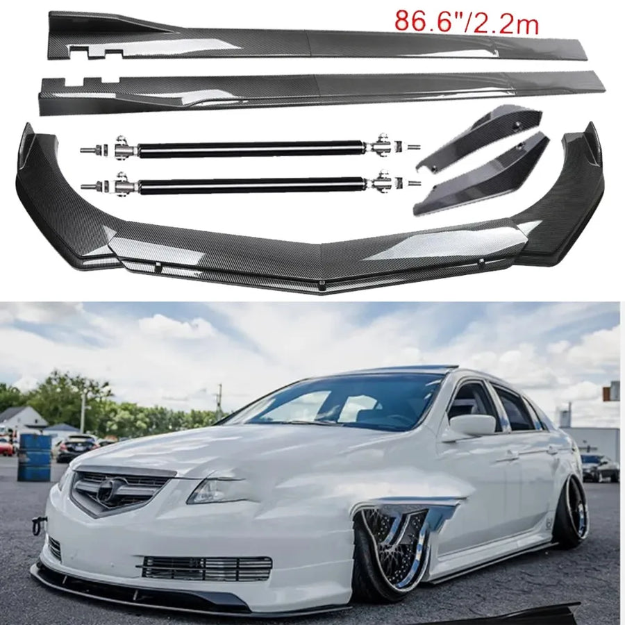 Aluminum Side Skirt Extension Set for Acura TL
