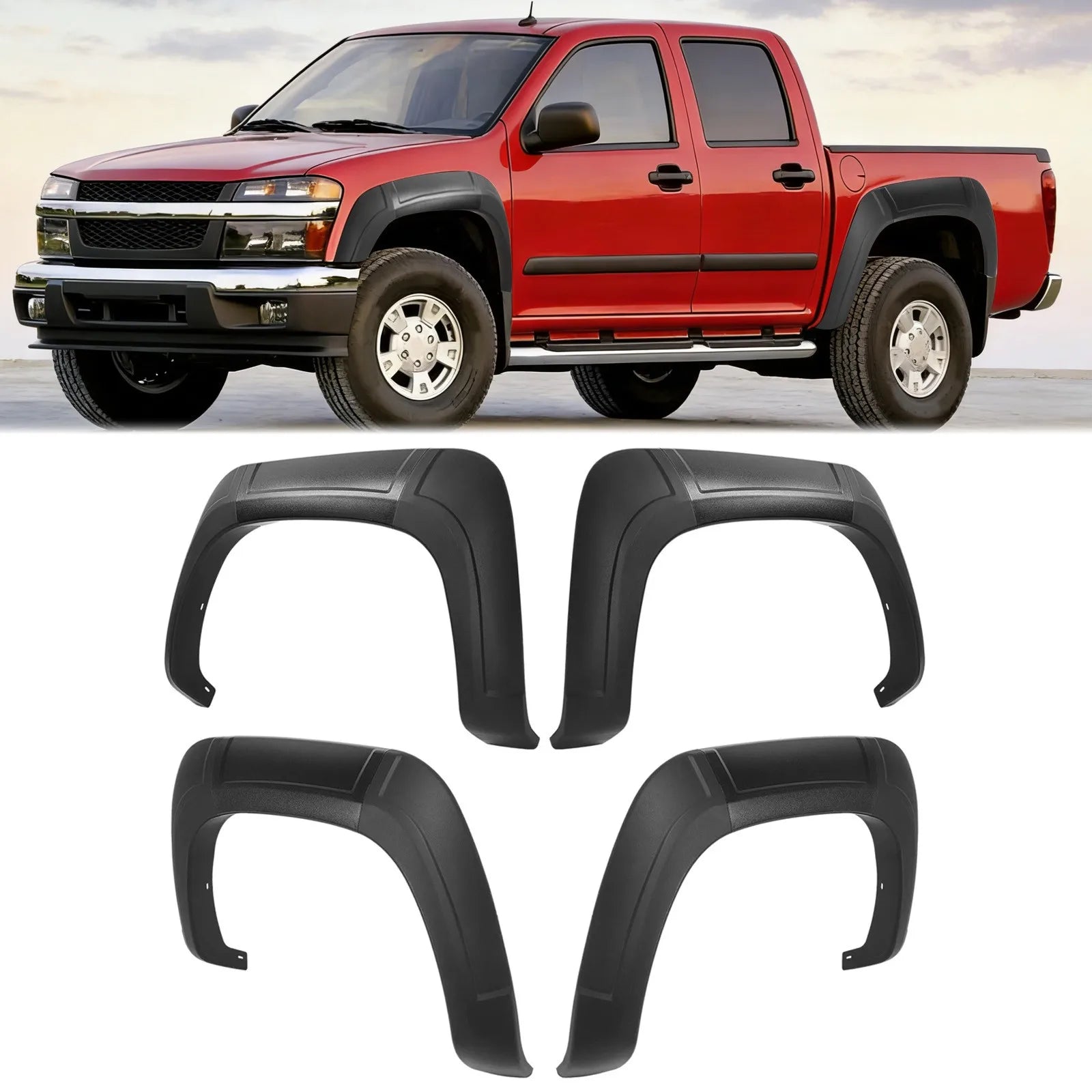 Textured Fender Flare Set for Chevrolet Colorado/GMC Canyon 2004-2012