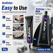 Kafuter K-586 Black High-Temp RTV Silicone Gasket Maker