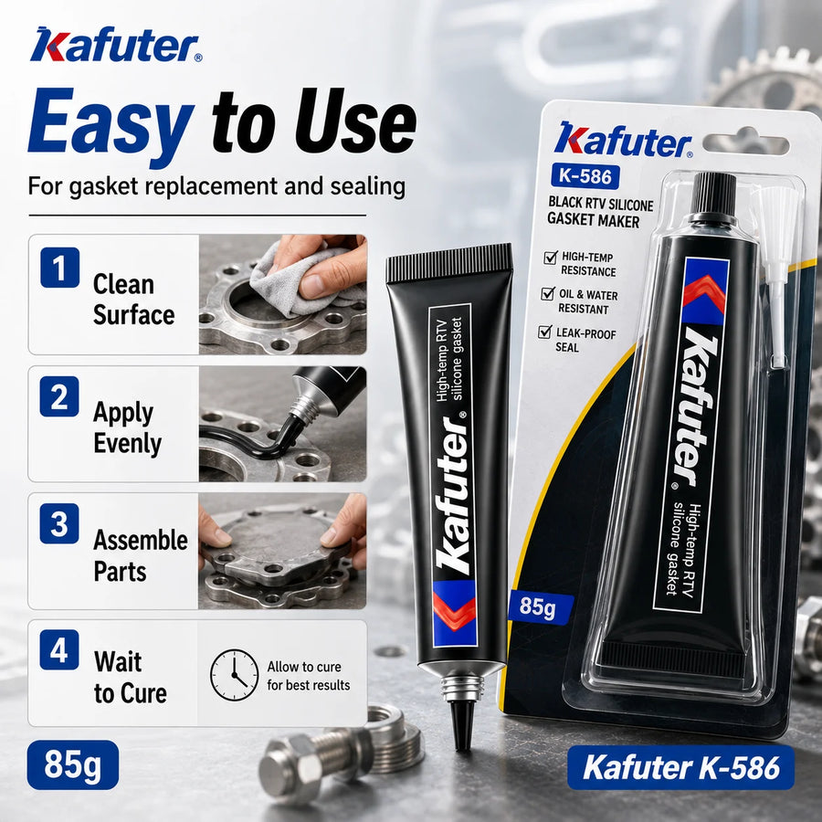 Kafuter K-586 Black High-Temp RTV Silicone Gasket Maker