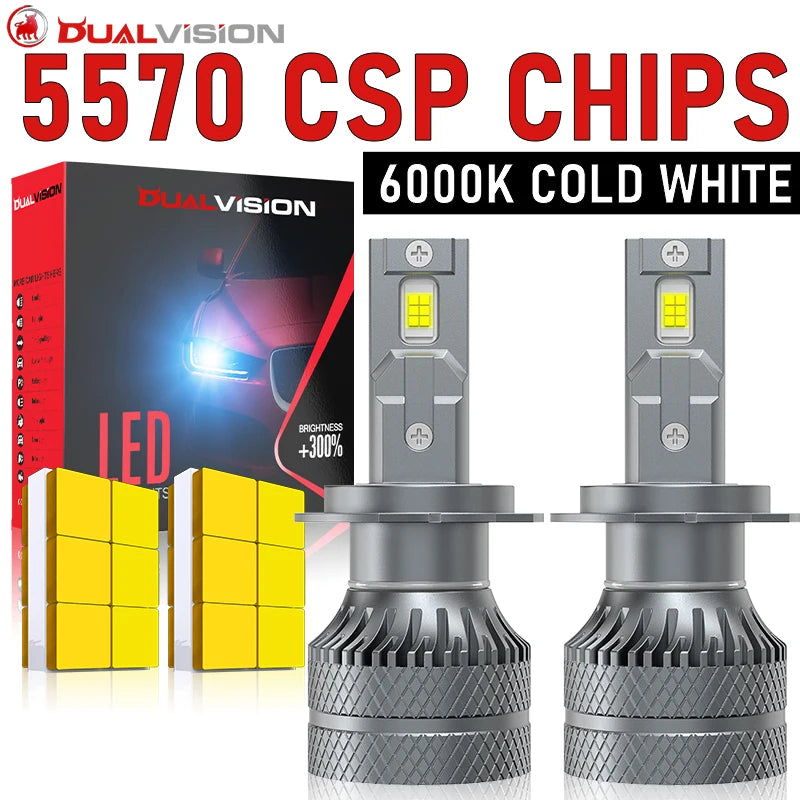 H1/H4/H7/H11/9005/9006 LED Headlight Bulb – 6000K, CANBUS
