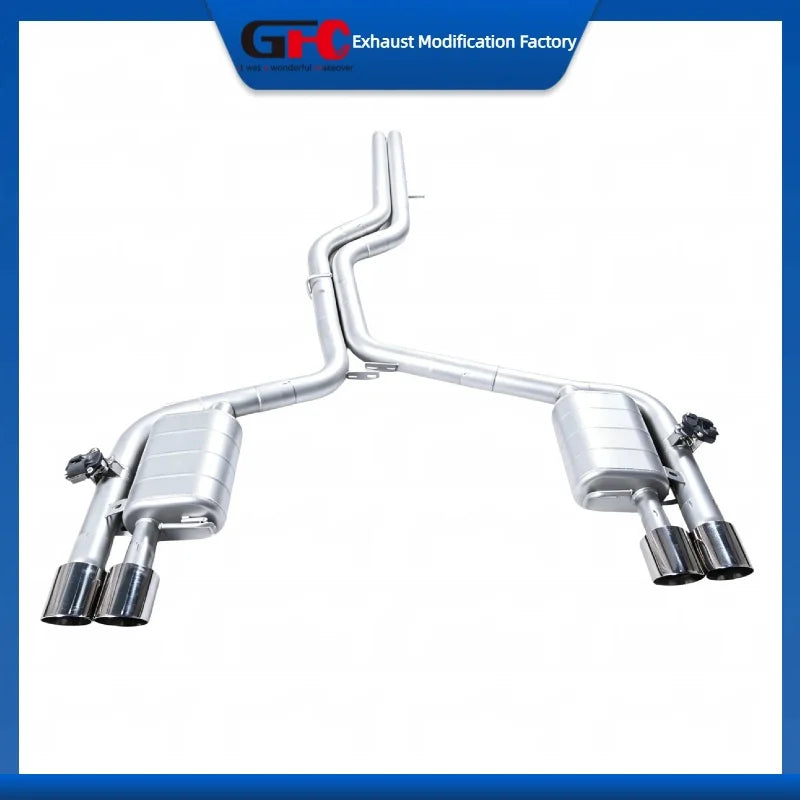 Stainless Steel Valved Cat-Back Exhaust System for Audi S6 S7 Quattro A6 A7 2019-2025