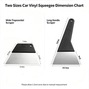 Stainless Steel Vinyl Wrap Squeegees - Long or Short Handle