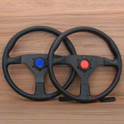 Universal 14-inch Monte Carlo Style Leather Sport Steering Wheel