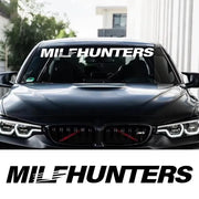 “MILF Hunters” Windshield Vinyl Decal – 100 × 9 cm