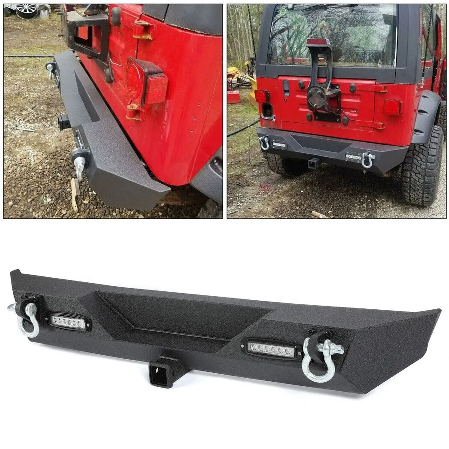 Steel Front & Rear Bumper Set – 1987–2006 Jeep Wrangler YJ/TJ