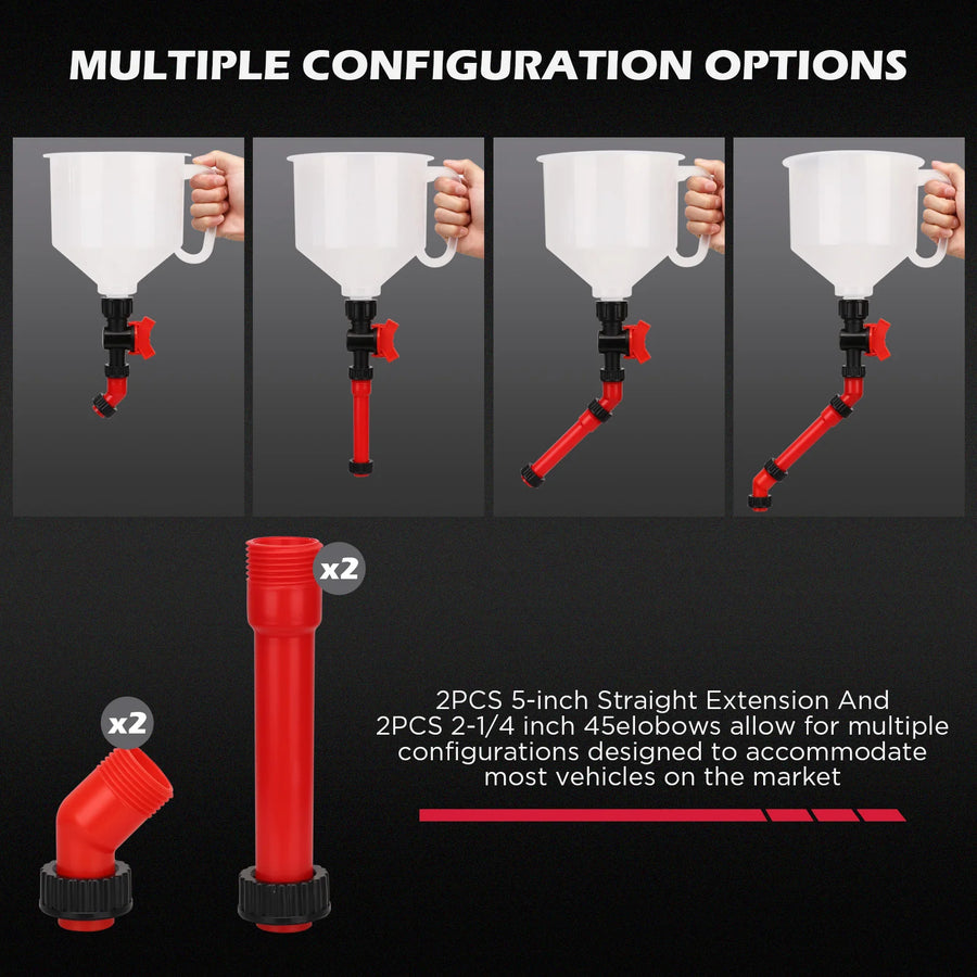 22-Piece Spill-Free Coolant Funnel and Siphon Pump Kit