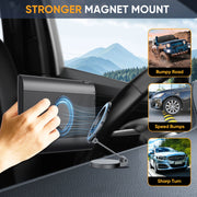 7-Inch Portable Wireless CarPlay and Android Auto Display with Magnetic Mount