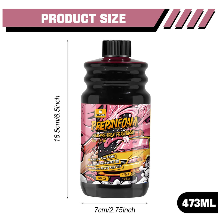Concentrated Pink Snow-Foam Car Wash Shampoo – 100–473 ml