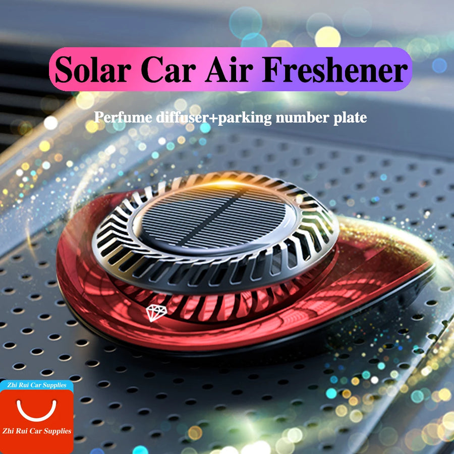 Solar-Powered Rotating Car Aroma Diffuser