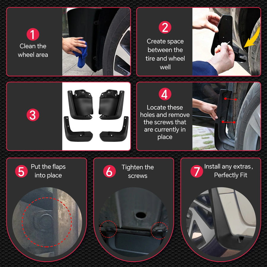 Mud Flap & Splash Guard Set for 2012–2015 Honda Civic – Sedan