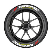 For 4 Tires Xtreme 3D Tire Letter Stickers Waterproof Pvc Racing Wheel Decals No Glue Included