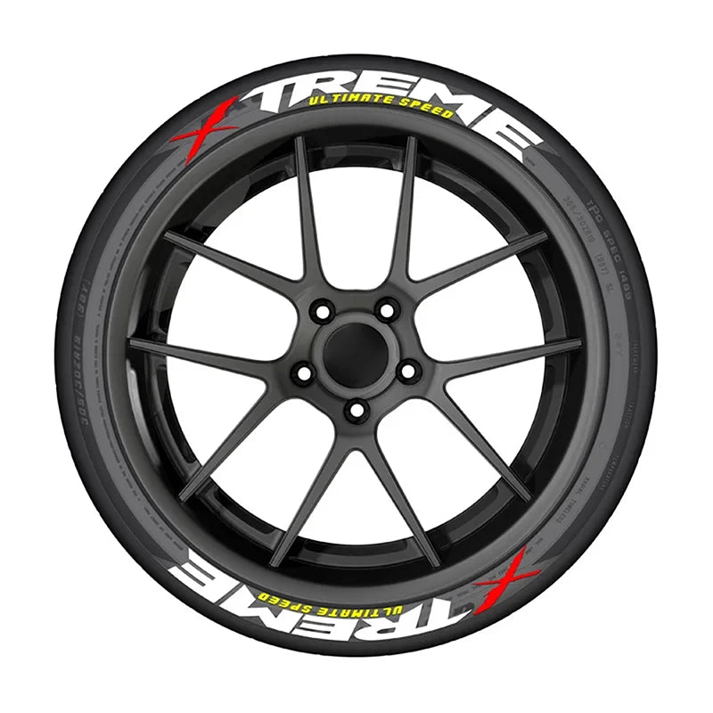 For 4 Tires Xtreme 3D Tire Letter Stickers Waterproof Pvc Racing Wheel Decals No Glue Included