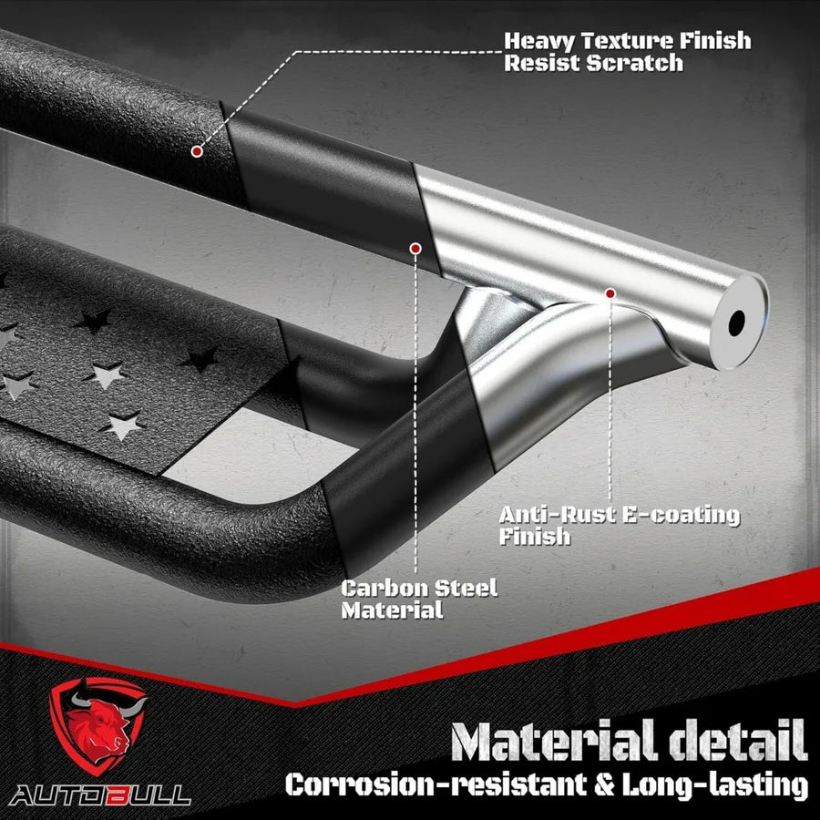 Running Board Set for 2007–2018 Jeep Wrangler – 4 Door