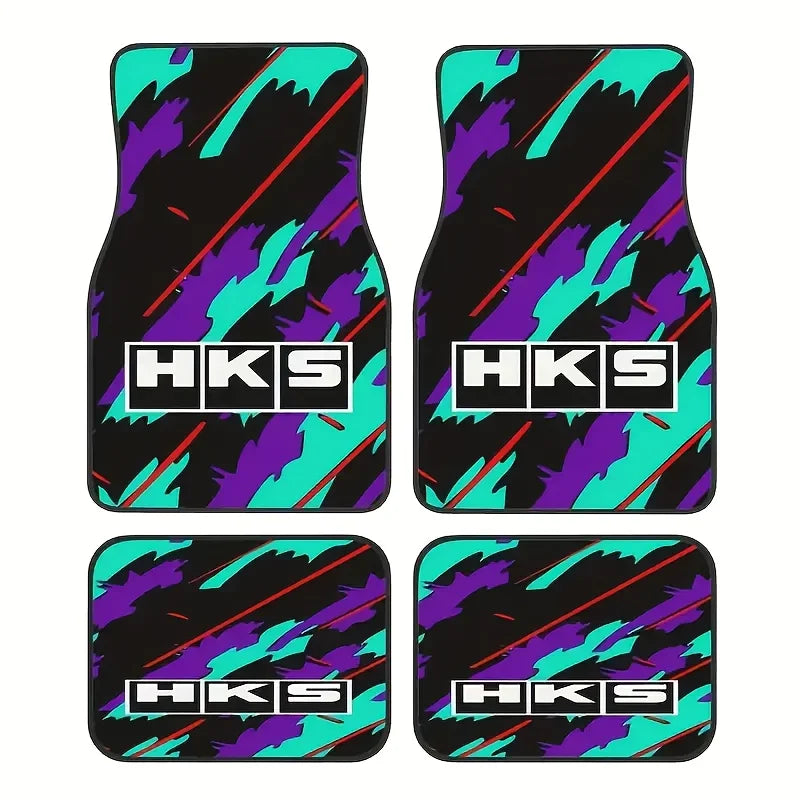 HKS Camouflage 4-Piece Car Floor Mat Set