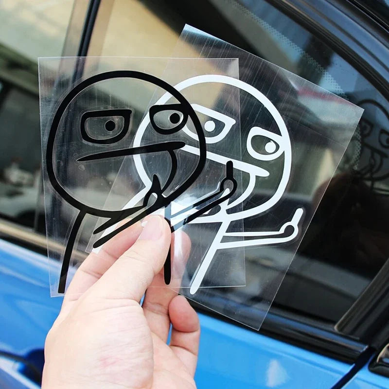 Middle-Finger Vinyl Vehicle Decal – 10.5 × 12 cm