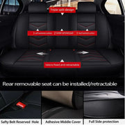 Beige Universal PU-Leather 5-Seat Cover Set – 48–56 in Bench