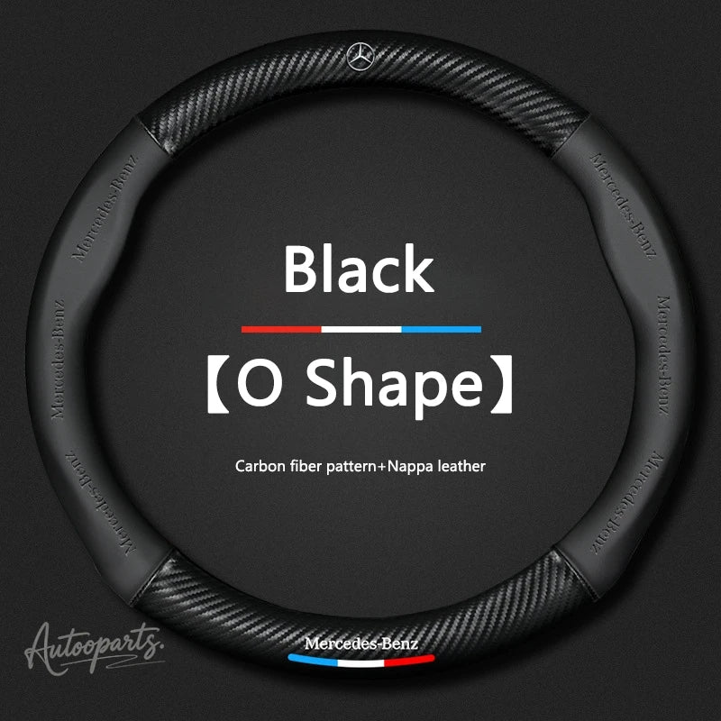 Carbon-Fiber-Style Steering Wheel Cover – Select Mercedes-Benz Models