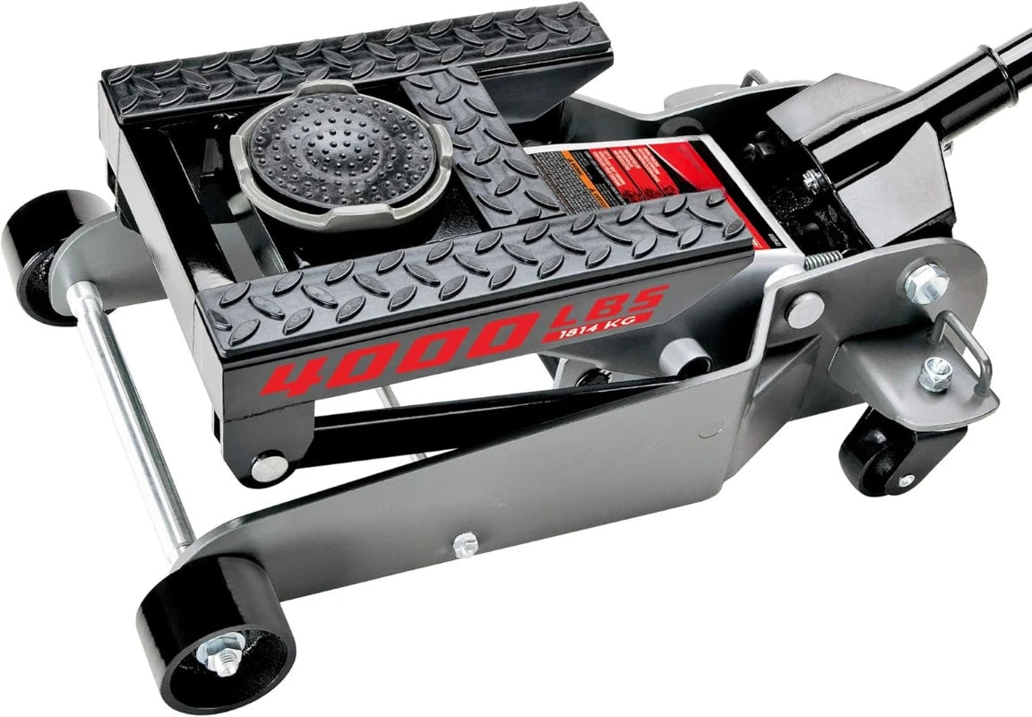 Triple-Lift Hydraulic Floor Jack for Cars, Trucks, Motorcycles and ATVs