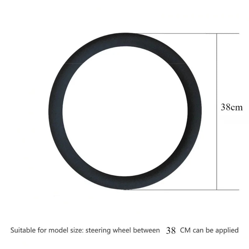 Universal Non-Slip Silicone Steering Wheel Cover – 38 cm