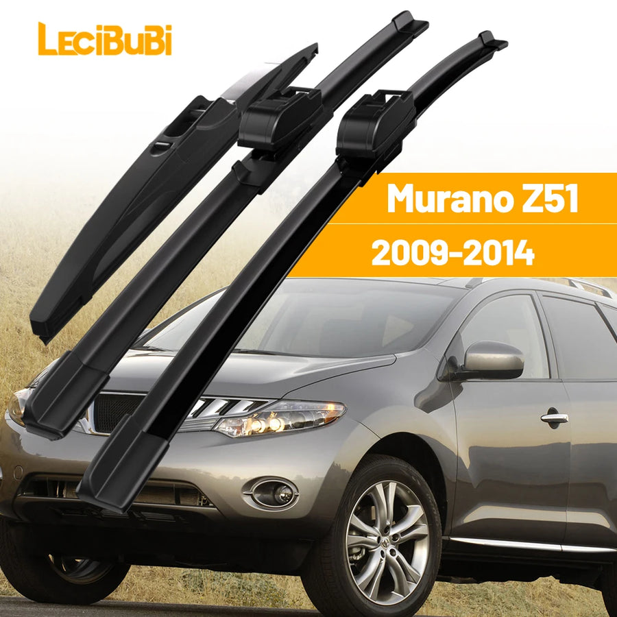 Front & Rear Windshield Wiper Blade Set for Nissan Murano Z51 2010 2011 2012 2013 2009-2014