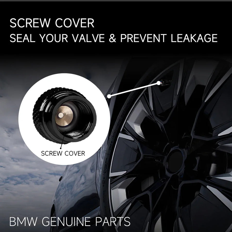 BMW M 50th-Style Aluminum Tire Valve Caps – 4-Piece Set