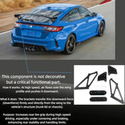 Rear Spoiler Mounting Bracket Set for Honda Civic Type R FL5 2023-2026