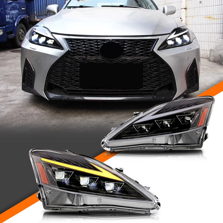 Lexus IS250/IS350/IS F Triple-Projector LED Headlight Pair – 2006–2013