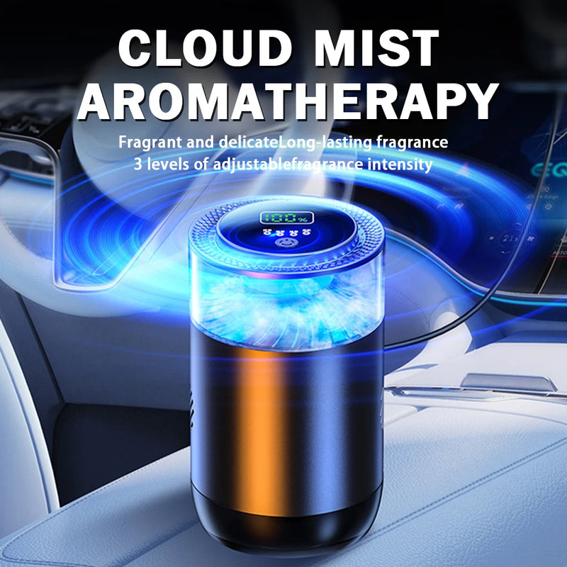 Rechargeable Smart Car Aroma Diffuser with RGB Ambient Light