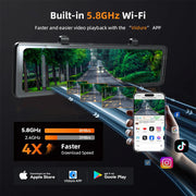 4K Dual Mirror Dash Cam