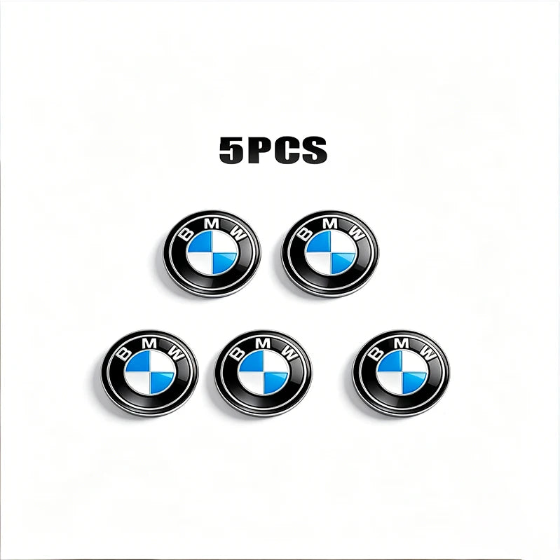Round Car Key Emblem Badge Stickers for BMW – 2, 5 or 10 Pieces