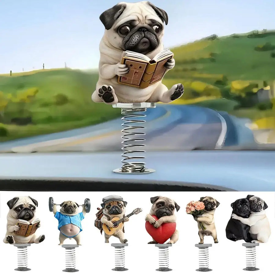 Cartoon Bobblehead Car Dashboard Ornament