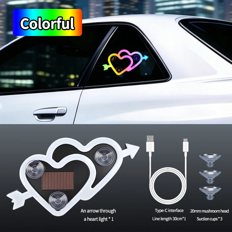 Solar-Powered RGB Car Window Ambient Light