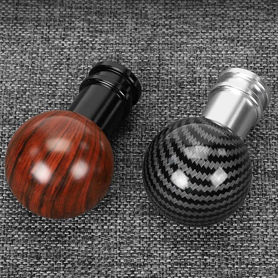 Universal Wood-Grain & Carbon-Fiber Shift Knob