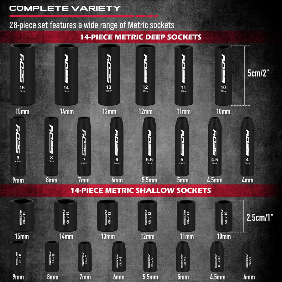 64-Piece 1/4-Inch Drive Impact Socket and Bit Set