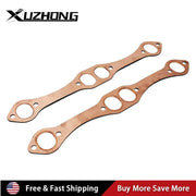 SBC Oval Port Copper Header Exhaust Gaskets for SB Chevrolet 327 305 350 Reusable
