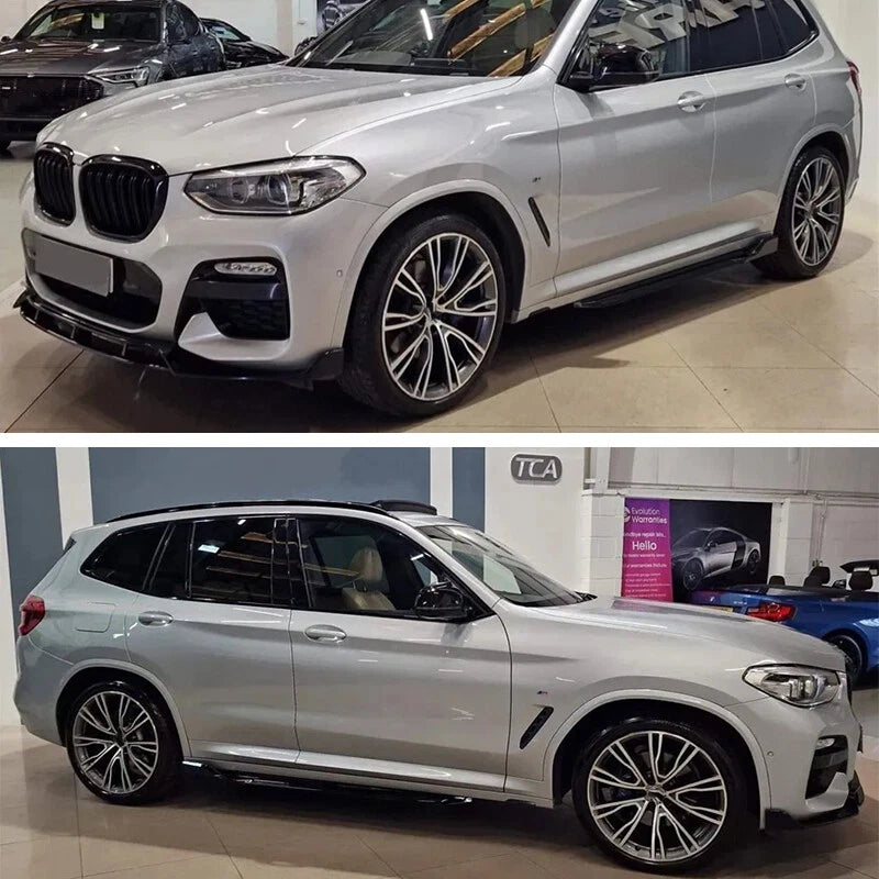 BMW X3/X4 G01/G02 Gloss-Black Side Skirt Extension Pair – 2018–2023