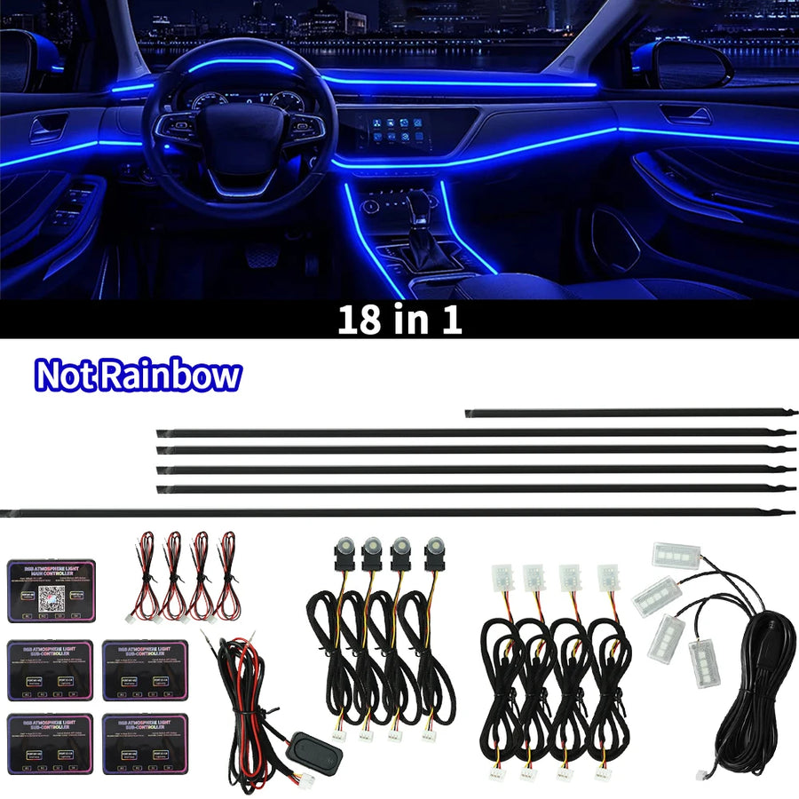 64-color RGB LED Car Interior Ambient Lighting Kit