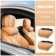 Nappa Leather Tesla Car Headrest and Lumbar Support Pillow